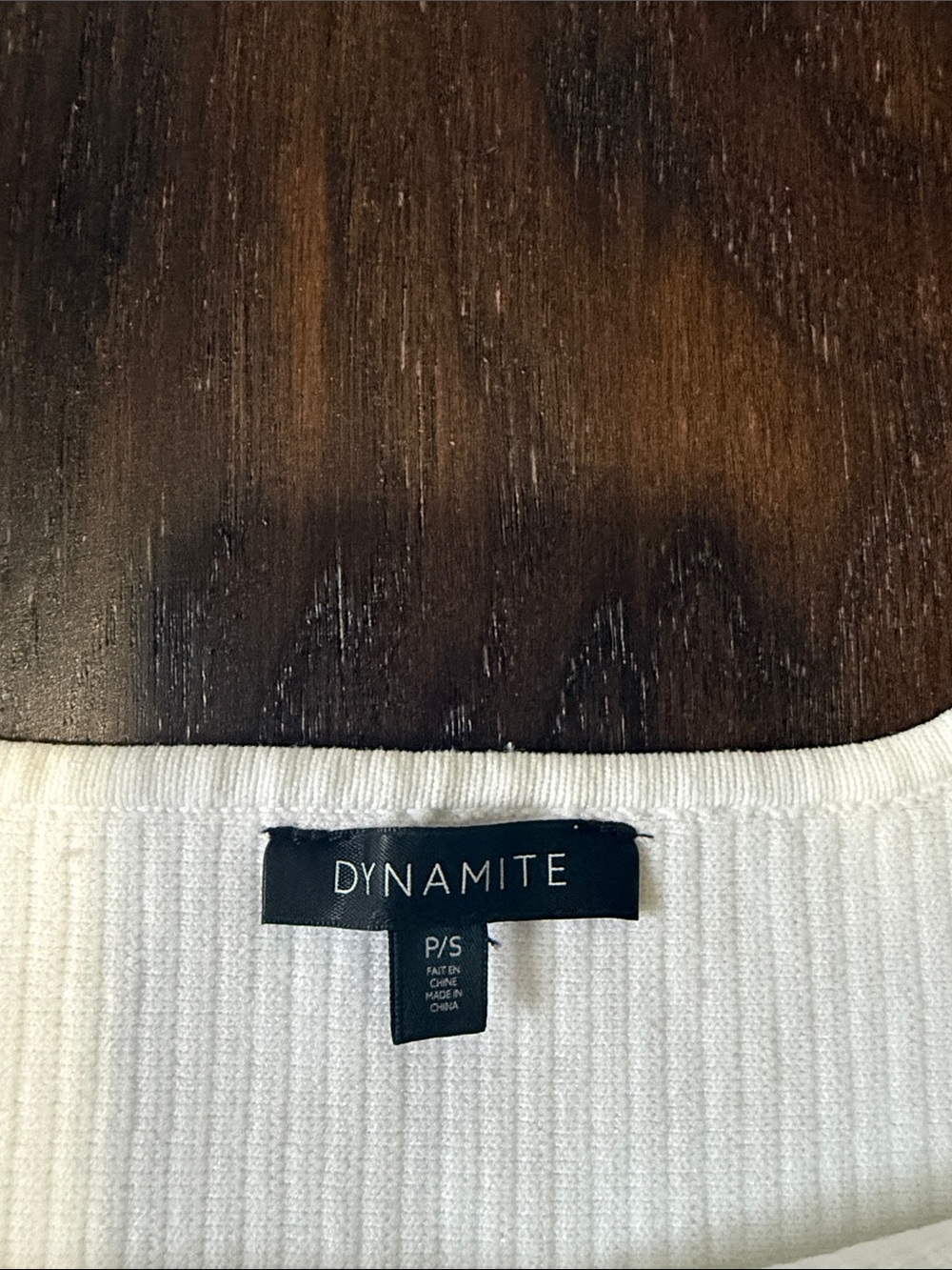 Dynamite White Ribbed Tank Top - Picture 2 of 3